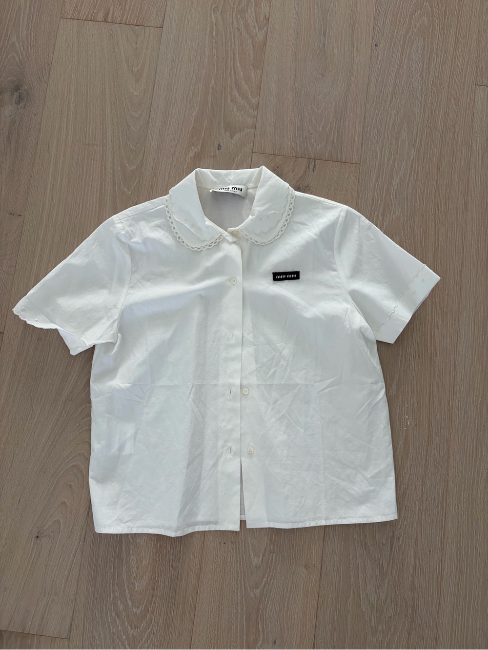 Miu Miu Slubbed poplin shirt Size Small